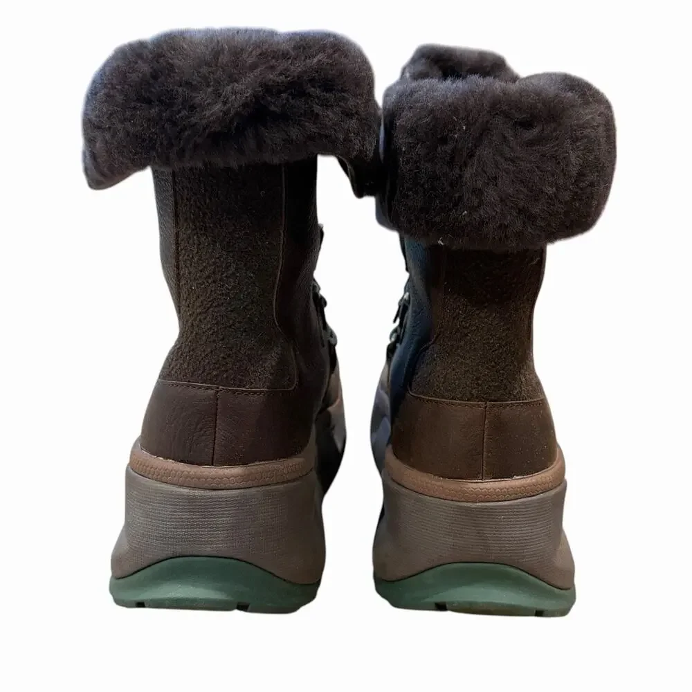 UGG Auden Brownstone Thinsulate Waterproof Shearling Snow Boot Shoes Brown Men 9